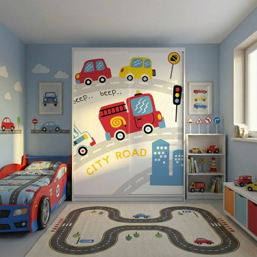 Naklejka na meble Auta na drodze