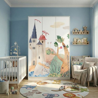 Naklejka na meble Bajkowy zamek w lesie