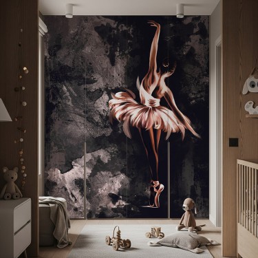 Naklejka na meble Baletnica na abstrakcyjnym tle