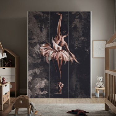 Naklejka na meble Baletnica na abstrakcyjnym tle