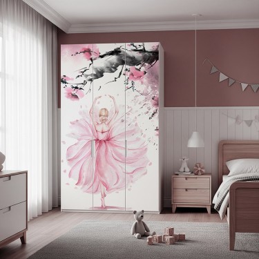 Naklejka na meble Baletnica pod gałązką wiśni