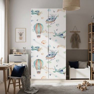 Naklejka na meble Balony i samoloty