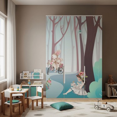 Naklejka na meble Baśniowy Las Króliczków