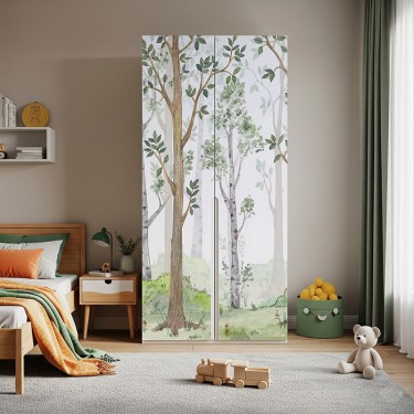 Naklejka na meble Brzozowy las