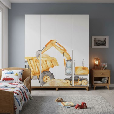 Naklejka na meble Budowlane pojazdy