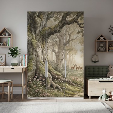 Naklejka na meble Jelonki w starym lesie