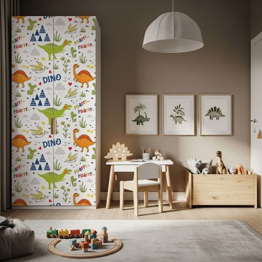 Naklejka na meble Kolorowe dinozaury