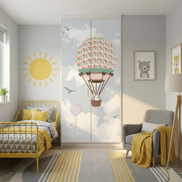 Naklejka na meble Króliczki w balonach