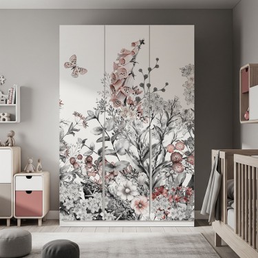 Naklejka na meble Łąka i motylek