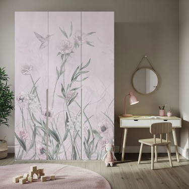 Naklejka na meble Łąka z Kolibrami