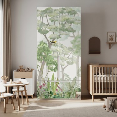 Naklejka na meble Las w pastelowych kolorach