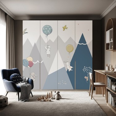 Naklejka na meble Latające króliczki