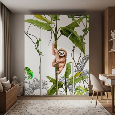 Naklejka na meble Leniwiec, koala, lemur na drzewie