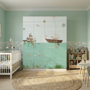 Naklejka na meble Leśna Przygoda nad Jeziorem