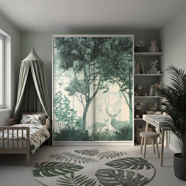 Naklejka na meble Leśny Poranek z Jeleniami