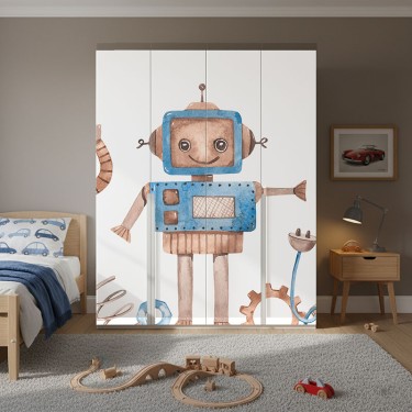 Naklejka na meble Małe robociki