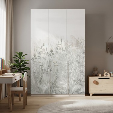 Naklejka na meble Malowane kwiaty na łące