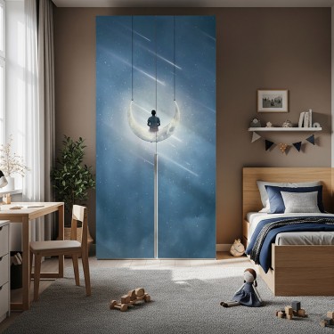 Naklejka na meble Marzyciel na Księżycu