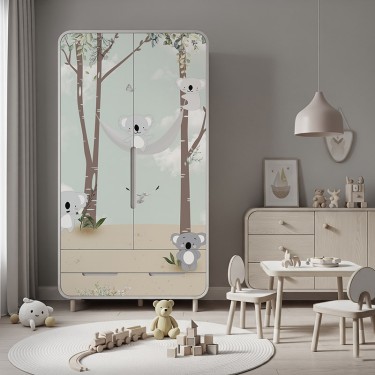 Naklejka na meble Misie koala odpoczywające w lesie