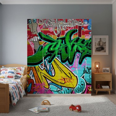 Naklejka na meble Mur z graffiti