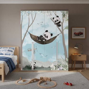 Naklejka na meble Odpoczywające pandy