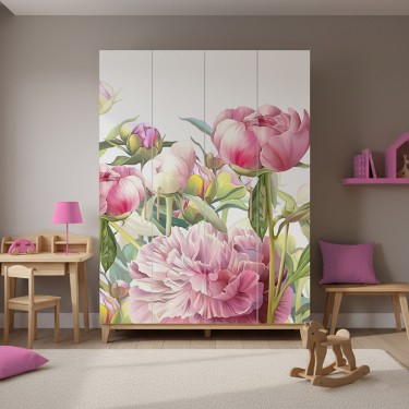 Naklejka na meble Piękne różowe piwonie