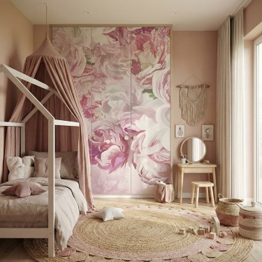 Naklejka na meble Piwonie i motyle