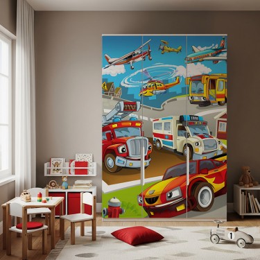 Naklejka na meble Pojazdy w mieście