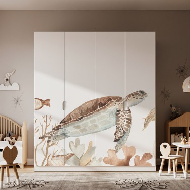 Naklejka na meble Rybki i żółwie