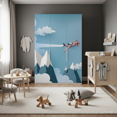 Naklejka na meble Samolot nad chmurami