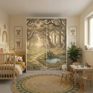 Naklejka na meble Ścieżka w starym lesie