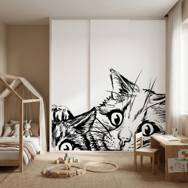 Naklejka na meble Skradające się kotki