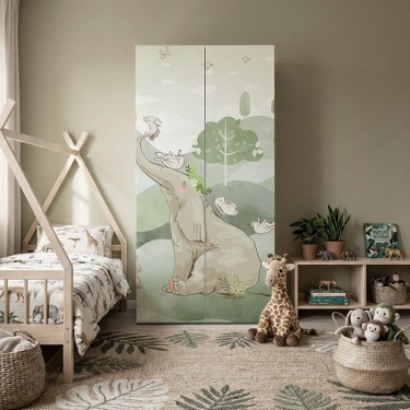 Naklejka na meble Słonik i wesołe zwierzątka