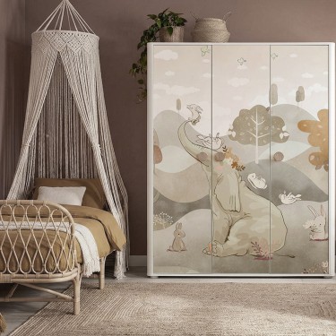 Naklejka na meble Słonik i wesołe zwierzątka