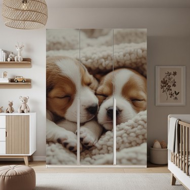 Naklejka na meble Śpiące małe pieski