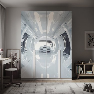 Naklejka na meble Statek kosmiczny w korytarzu