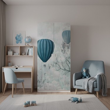 Naklejka na meble Turkusowe balony we mgle