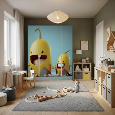 Naklejka na meble Urocze postacie banana