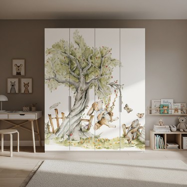 Naklejka na meble Wesołe leśne zwierzątka