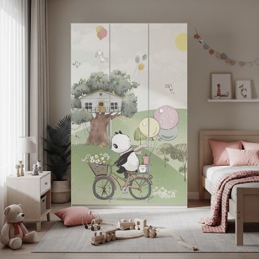 Naklejka na meble Wesołe zwierzątka na łące