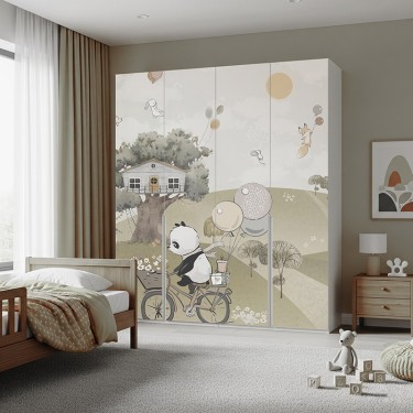 Naklejka na meble Wesołe zwierzątka na łące