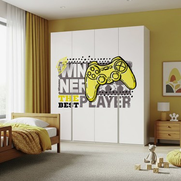 Naklejka na meble Żółty pad gracza