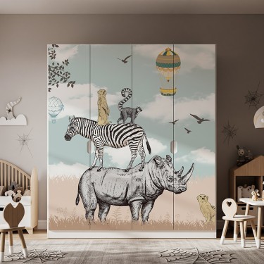 Naklejka na meble Zwierzęta safari