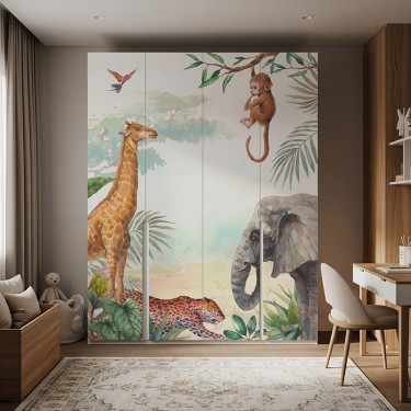 Naklejka na meble Zwierzęta Safari