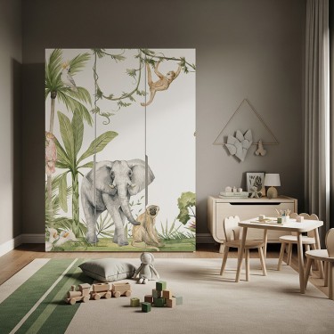 Naklejka na meble Zwierzęta w dżungli