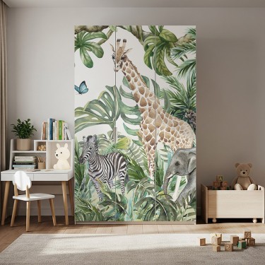 Naklejka na meble Zwierzęta w dżungli