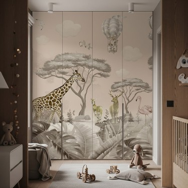 Naklejka na meble Zwierzęta w dżungli