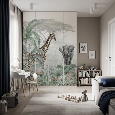 Naklejka na meble Zwierzęta w dżungli