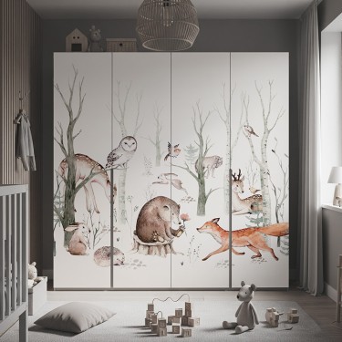 Naklejka na meble Zwierzęta w lesie