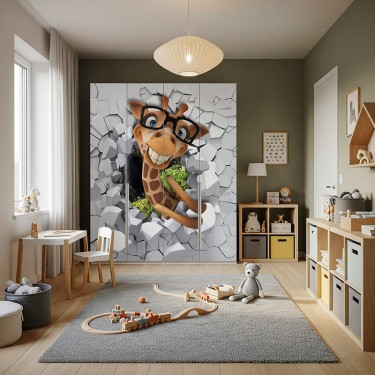 Naklejka na meble Wesoła Żyrafa 3D
